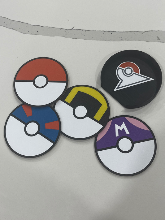 Pokeball Coasters